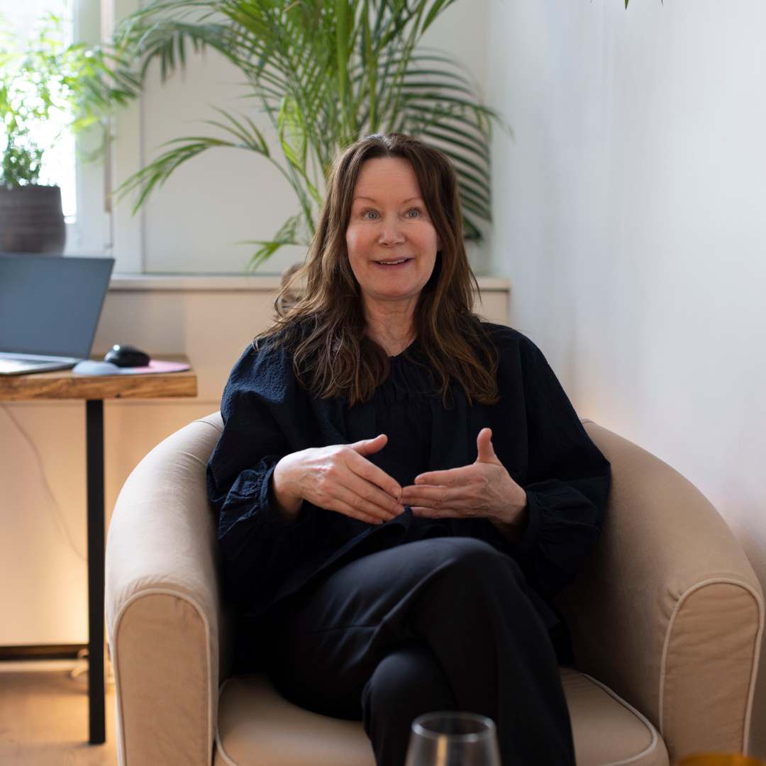 Psykolog Liselotte Rosenkvist Jensen er i gang med session på Amager. 